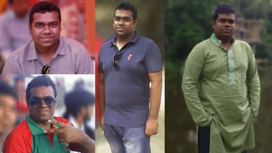 ৩৪ কেজি ওজন কমানোর আগে। তখন আমার ওজন ছিল ১০২ কেজি